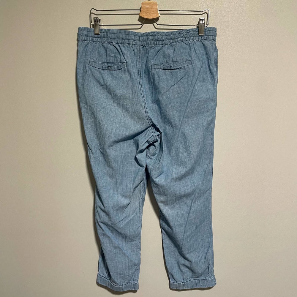 J. Crew Factory Light Blue Drawstring Track Pants - Picture 3 of 9